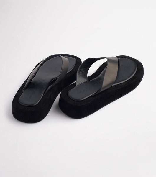 Tony Bianco Ives Black Como 3.5cm Badesandaler Sort | MDKFT15537