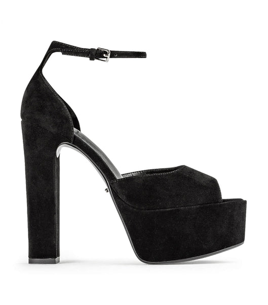 Tony Bianco Jayze Black Ruskind 14cm Event hæle Sort | PDKQX25999