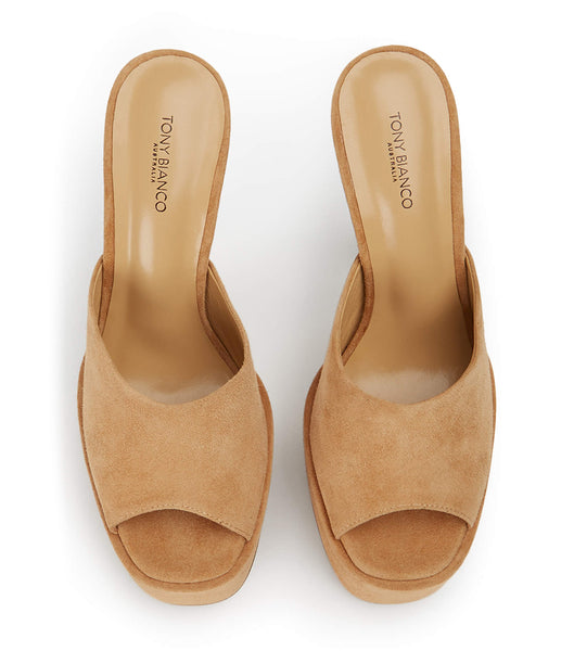 Tony Bianco Jordyn Butterscotch Ruskind 15cm Platform Sko Brune | ZDKNQ66853