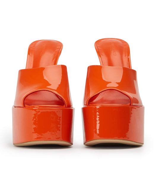 Tony Bianco Jordyn Citrus Lak 15cm Platform Sko Orange | DDKVO32394