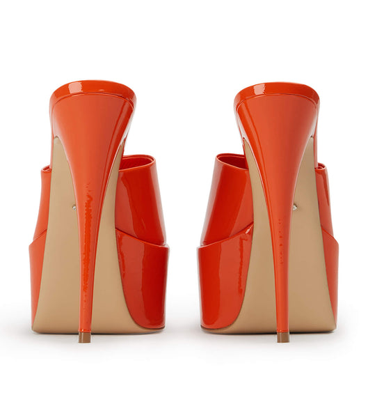 Tony Bianco Jordyn Citrus Lak 15cm Platform Sko Orange | DDKVO32394