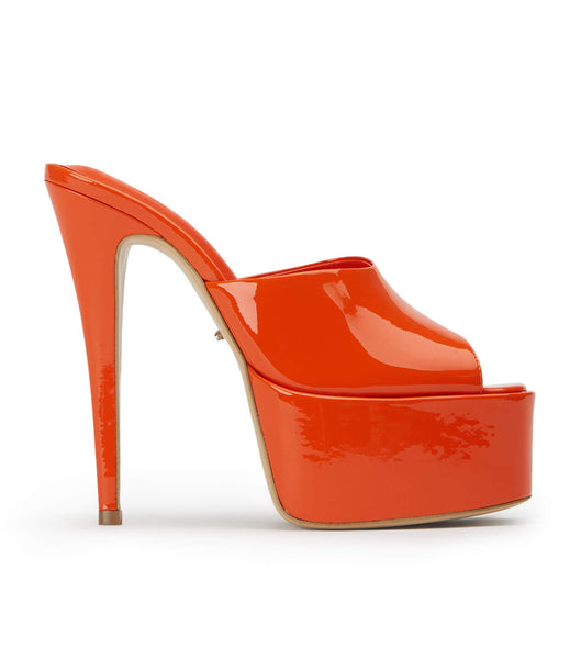 Tony Bianco Jordyn Citrus Lak 15cm Platform Sko Orange | DDKVO32394