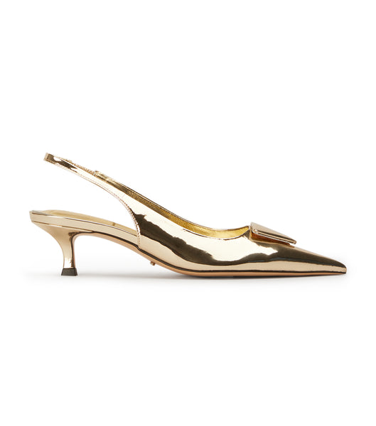 Tony Bianco Kimmy Gold Shine 4.5cm Court Sko Guld | GDKEC27902