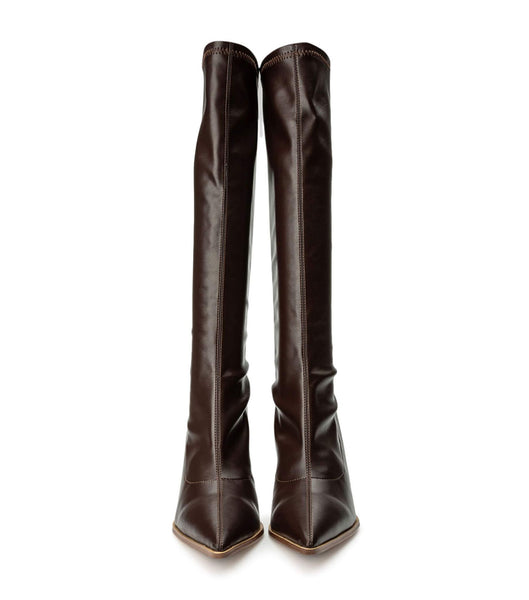 Tony Bianco Knight Choc Venezia 9.5cm Mid Calf Støvler Chokolade | DKJVR76621