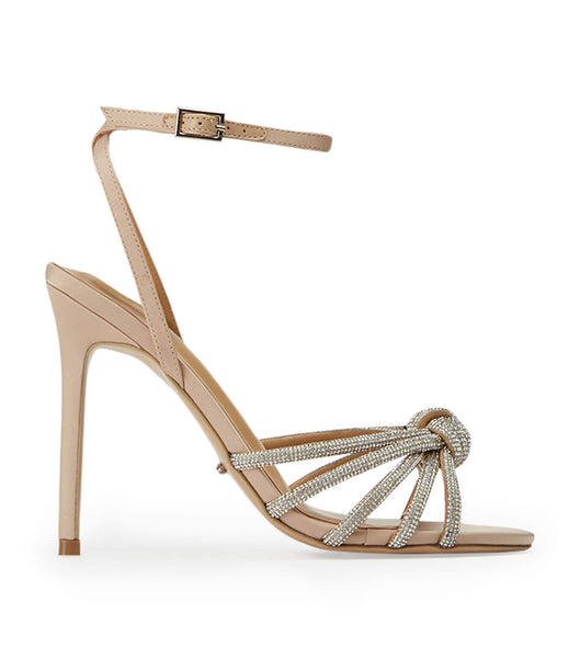 Tony Bianco Kyla Nude Satin 11cm Stilethæle Beige | DDKKV96906