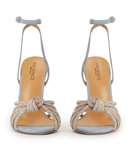 Tony Bianco Kyla Sky Ruskind 11cm Strappy hæle Blå | LDKSX77236