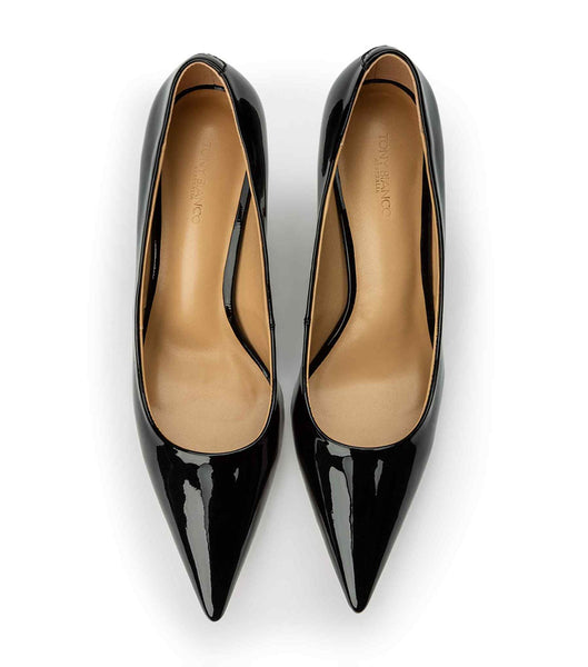 Tony Bianco Kysaia Black Lak 9.5cm Court Sko Sort | DKDFL62559