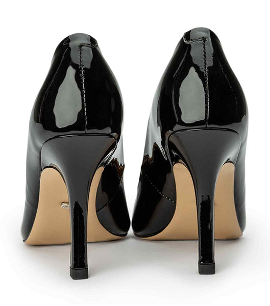 Tony Bianco Kysaia Black Lak 9.5cm Court Sko Sort | DKDFL62559