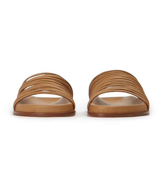 Tony Bianco Libi Biscuit Nappa Badesandaler Brune | DKJZR70561