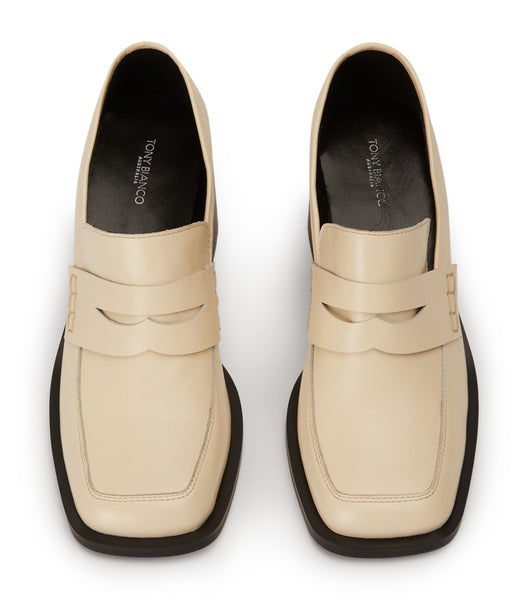 Tony Bianco Lomax Ecru Venice 6.5cm Loafers Hvide | PDKER95418