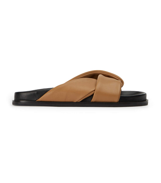 Tony Bianco Lora Biscuit Nappa 1.5cm Flade Sandaler Gul | SDKVO98810