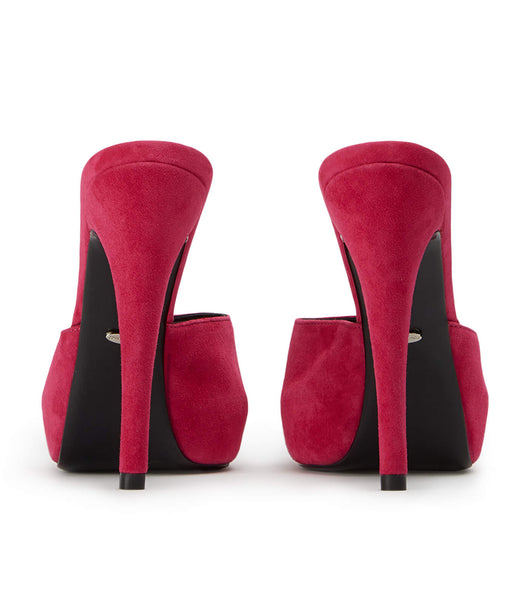 Tony Bianco Love Lipstick Ruskind 12cm Platform Sko Rød | DKEAH15894