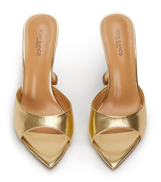 Tony Bianco Marcel Gold Nappa Metallic 10.5cm Brudehæle Guld Metal | ADKWC41015