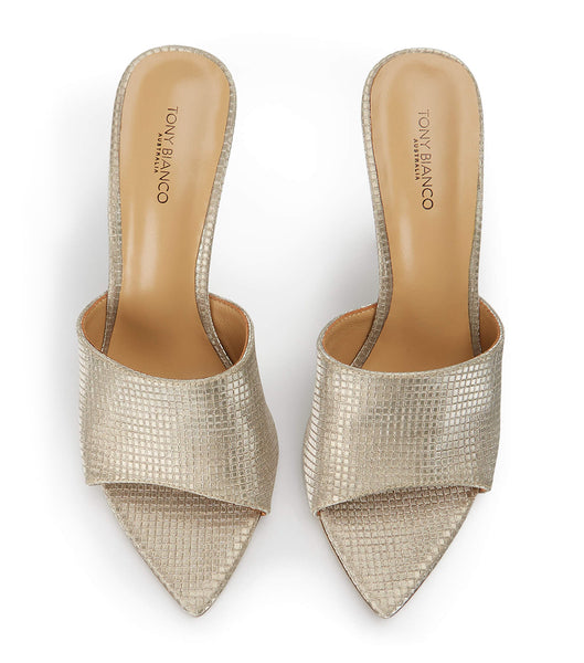 Tony Bianco Marley Gold Aura 10.5cm Bling hæle Guld | ZDKNQ95950