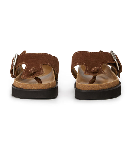 Tony Bianco Marlo Choc Ruskind 3cm Flade Sandaler Brune | PDKQX48181