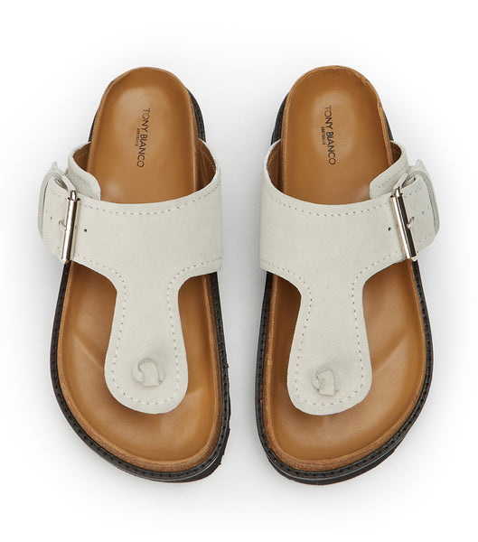 Tony Bianco Marlo Milk Ruskind 3cm Sandaler Hvide | MDKFT46622