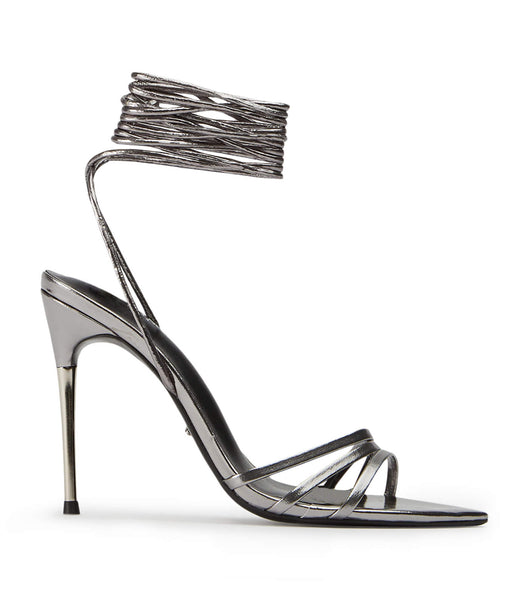 Tony Bianco Mavis Gunmetal Glimmer 10.5cm Strappy hæle Grå | DKJZR59111