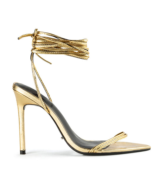 Tony Bianco Millie Gold Foil 10.5cm Event hæle Guld | LDKSX73142