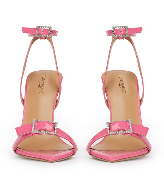 Tony Bianco Mopsy Flamingo Lak 10.5cm Bling hæle Lyserød | DKQCS65653