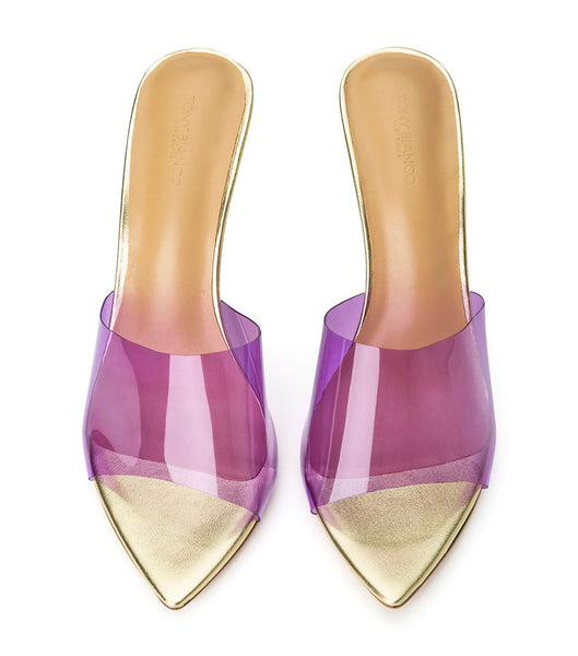 Tony Bianco Mylo Purple Vinylite/Gold 10.5cm Stilethæle Lilla Guld | MDKFT24230