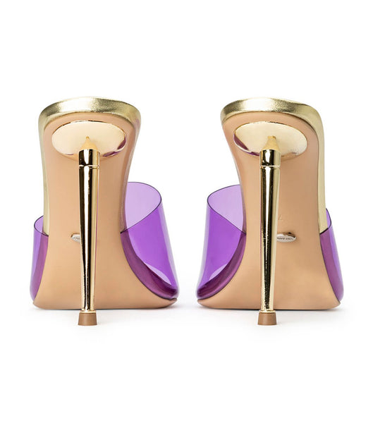 Tony Bianco Mylo Purple Vinylite/Gold 10.5cm Stilethæle Lilla Guld | MDKFT24230