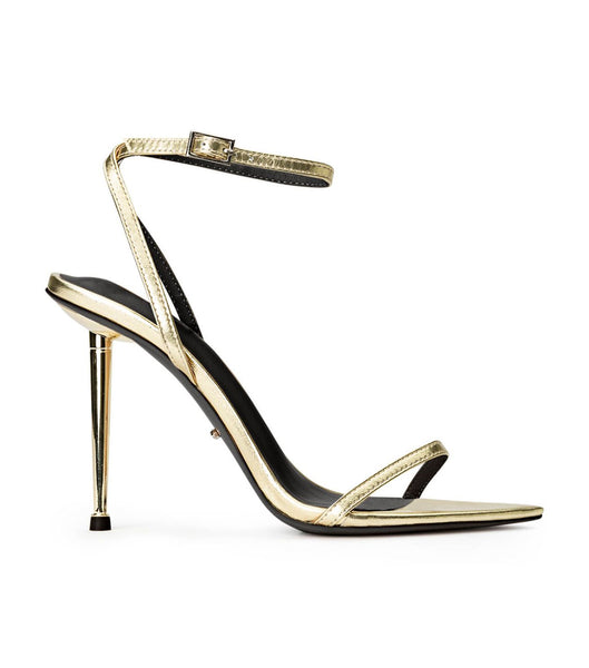 Tony Bianco Myra Gold Nappa Metallic 10.5cm Event hæle Guld Metal | DKNZX34836