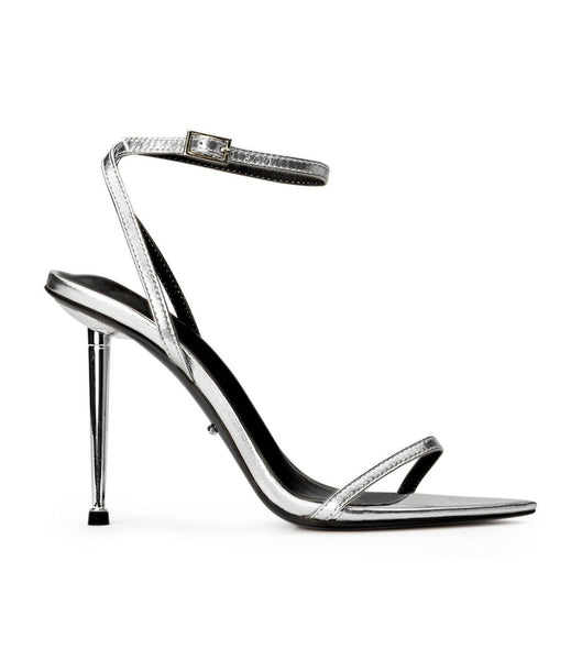 Tony Bianco Myra Silver Nappa Metallic 10.5cm Event hæle Sølv Metal | DKIIZ68095