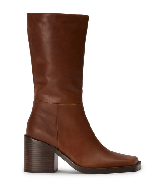 Tony Bianco Prestige Cognac 8cm Mid Calf Støvler Brune | DKXBR52005