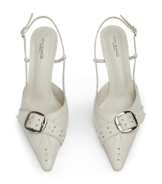 Tony Bianco Sadie Bone Venice 8cm Court Sko Beige | DKNZX78063