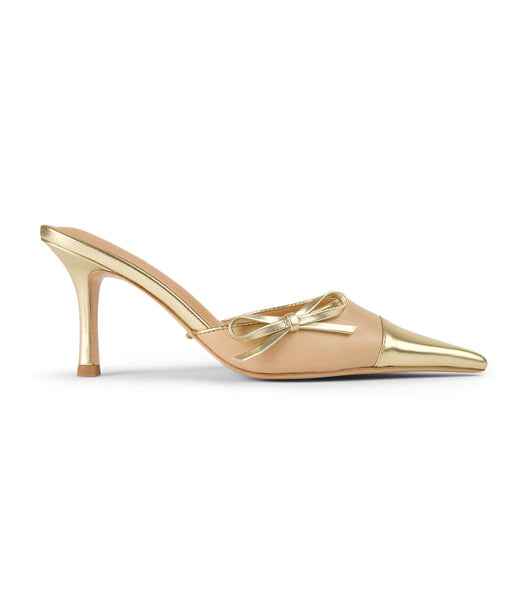 Tony Bianco Shirley Beech/Gold 8cm Court Sko Guld | DKEAH34555