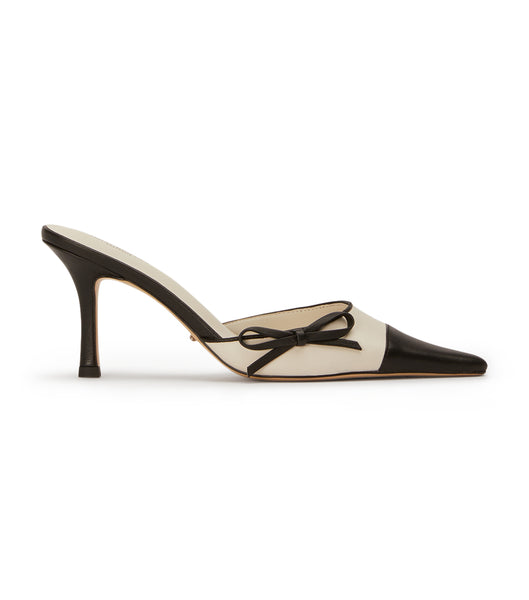 Tony Bianco Shirley Bone/Black 8cm Court Sko Beige Sort | SDKVO32802