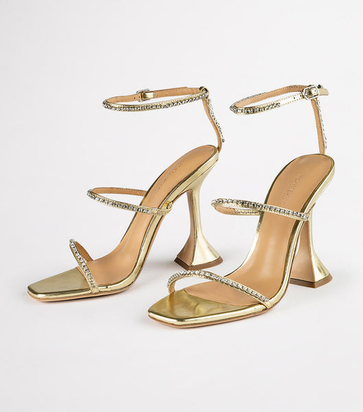 Tony Bianco Shy Gold Nappa Metallic 10.5cm Event hæle Guld Metal | ADKDF44476