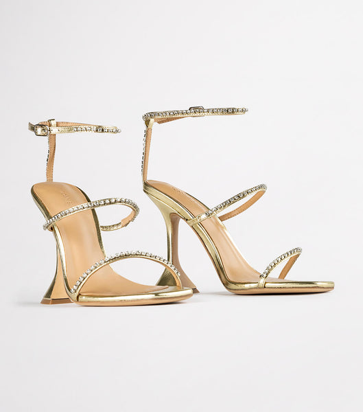 Tony Bianco Shy Gold Nappa Metallic 10.5cm Event hæle Guld Metal | ADKDF44476