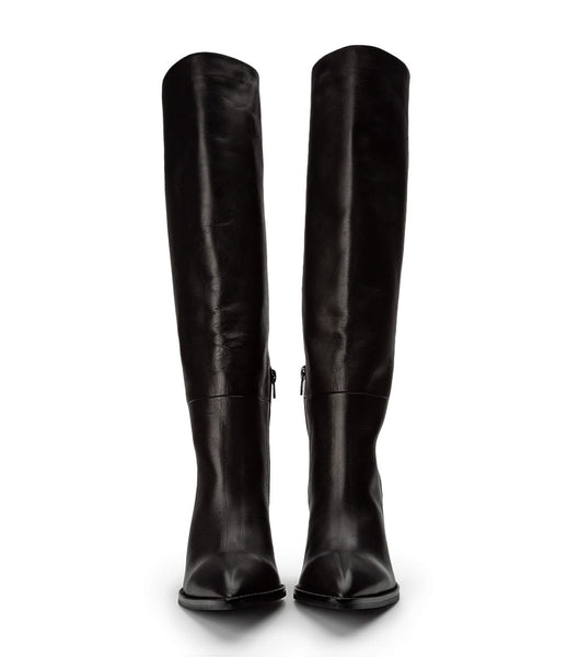 Tony Bianco Skyla Black Como 9cm Mid Calf Støvler Sort | LDKSX61577