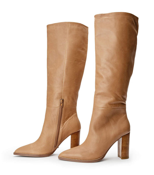 Tony Bianco Skyla Caramel Venice 9cm Mid Calf Støvler Beige | DDKVO68660