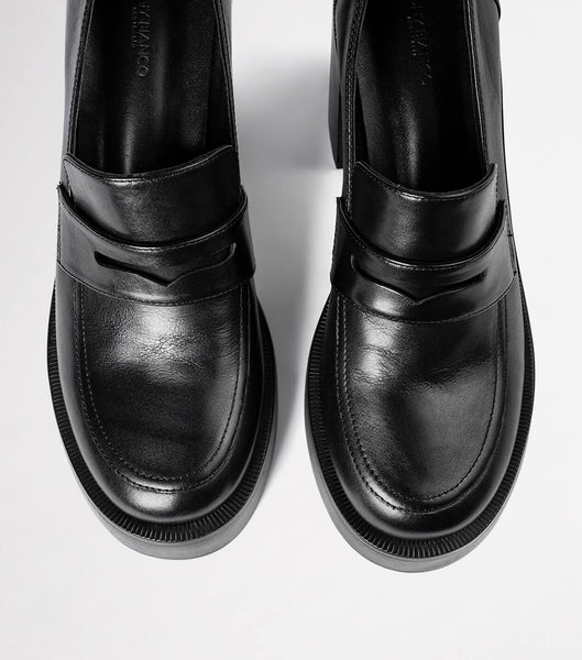 Tony Bianco Taranto Black Como 9cm Loafers Sort | EDKHC10955