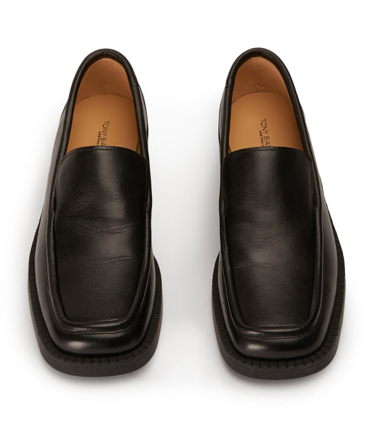 Tony Bianco Teddy Black Como 4cm Loafers Sort | YDKVQ87430