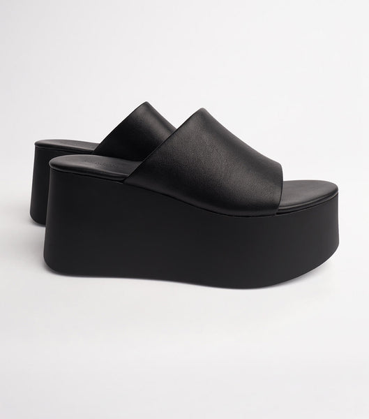 Tony Bianco Tegan Black Sheep Nappa 9.5cm Kilehæl Sko Sort | UDKND88734