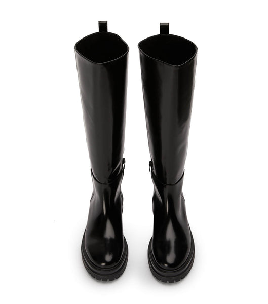 Tony Bianco Welly Black Hi Shine 4.5cm Knæhøje støvler Sort | DKNEJ41340