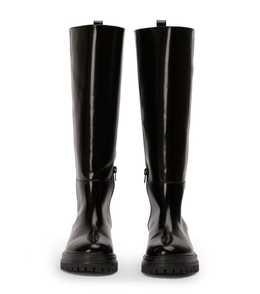 Tony Bianco Welly Black Hi Shine 4.5cm Knæhøje støvler Sort | DKNEJ41340