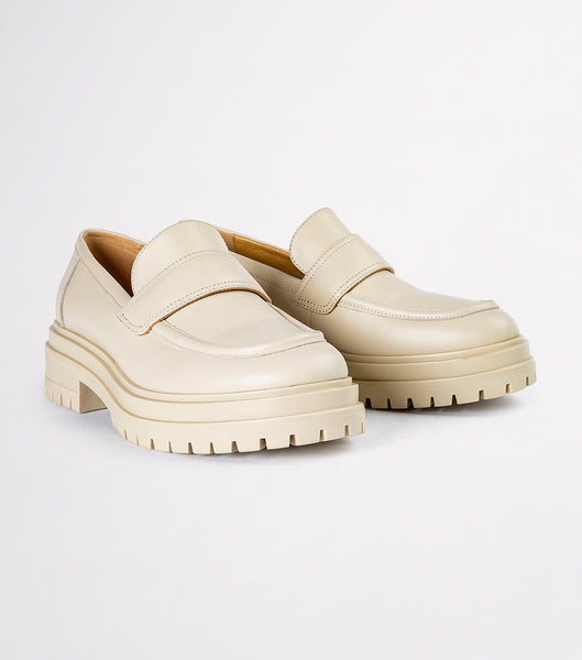 Tony Bianco Wiz Vanilla Capretto 4.5cm Loafers Lysegul | ADKDF52451