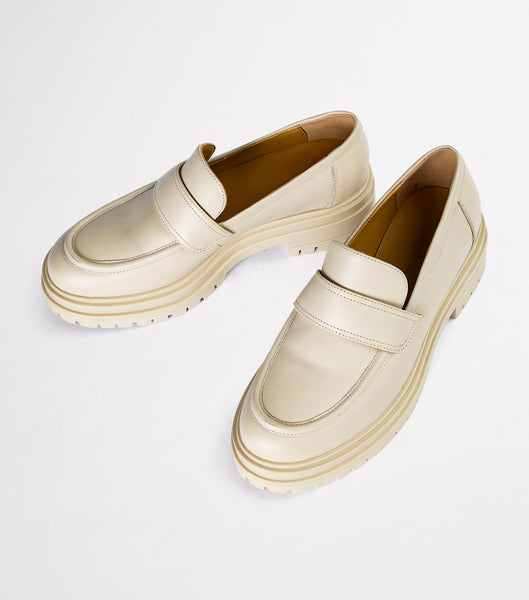 Tony Bianco Wiz Vanilla Capretto 4.5cm Loafers Lysegul | ADKDF52451