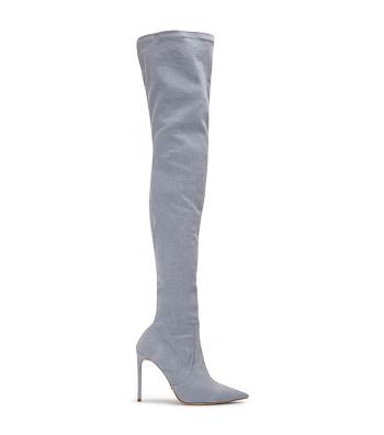 Tony Bianco Avah Denim Stretch 10.5cm Stiletstøvler Blå | TDKPQ90001