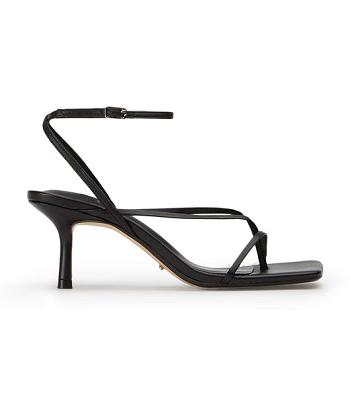 Tony Bianco Avi Black Nappa 6.5cm Strappy hæle Sort | FDKHY98344