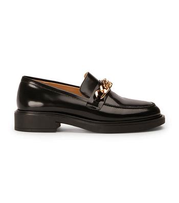 Tony Bianco Candice Black Hi Shine 4.5cm Loafers Sort | GDKUC78951