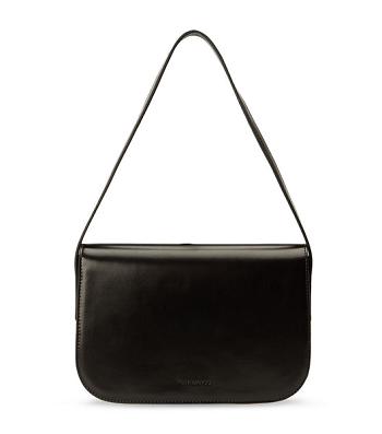 Tony Bianco Cecil Black Læder Shoulder Bag Accessories Sort | QDKWA97065