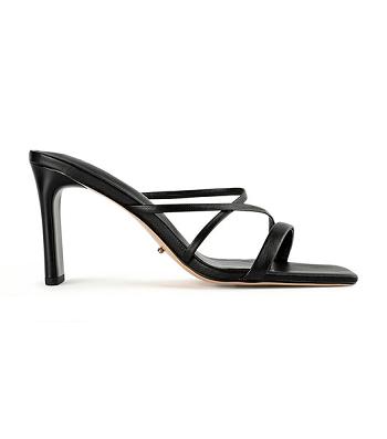 Tony Bianco Classic Black Nappa 8.5cm Brudehæle Sort | XDKBH46779