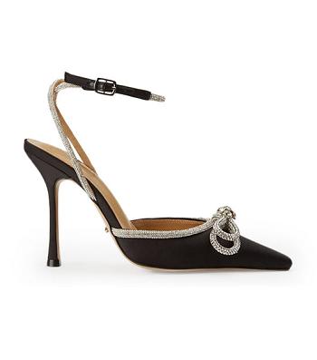 Tony Bianco Eros Black Satin 10.5cm Stilethæle Sort | DKJBT86093