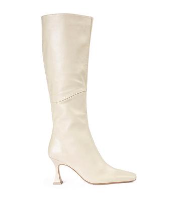 Tony Bianco Fantasy Vanilla Nappa 8cm Mid Calf Støvler Lysegul | DDKKV68165