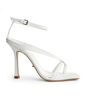 Tony Bianco Faythe White Kid 10.5cm Strappy hæle Hvide | XDKGW64425